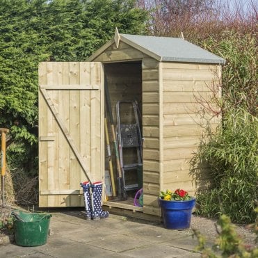 4' x 3' Premier Shiplap Windowless Single Door Apex Shed