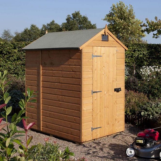 4' x 6' Shiplap Windowless Single Door Apex Security Shed