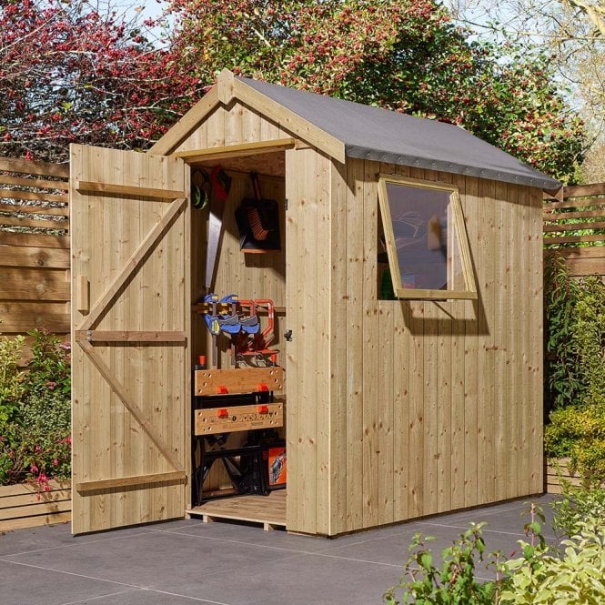 4' x 6' Signature Heritage T&G Single Door Apex Shed