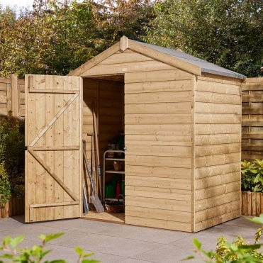 6' x 4' Premier Shiplap Windowless Single Door Apex Shed