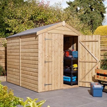 6' x 8' Premier Shiplap Windowless Double Door Apex Shed