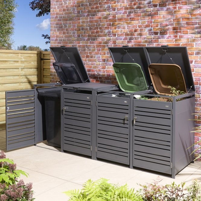 Chelsea Quadruple Bin Store - Anthracite