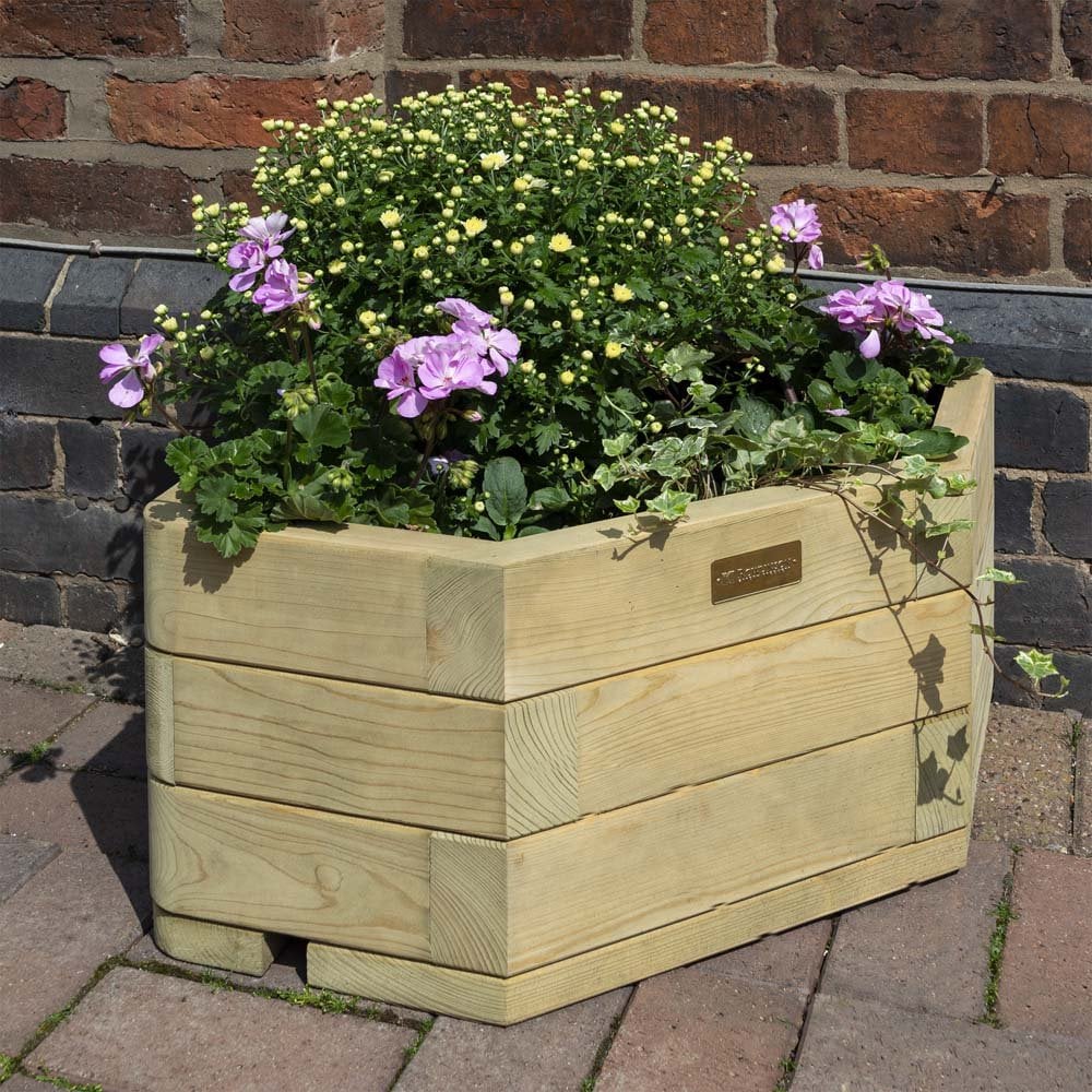 Rowlinson Marberry Corner Wooden Planter