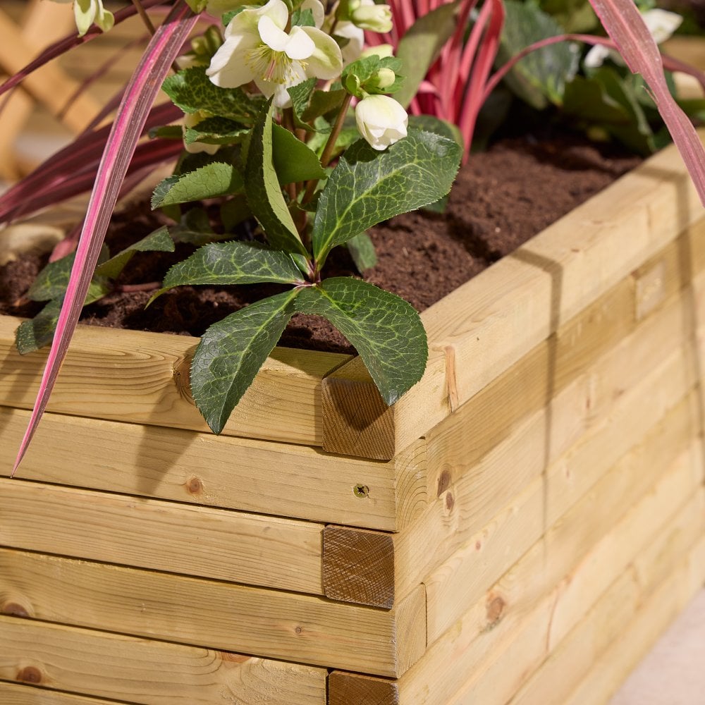 Rectangular Planting Row Wooden Rectangular Plant Stands Indoor