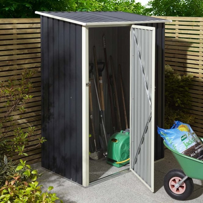 Trentvale 5' x 3' Metal Pent Shed Dark Grey