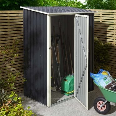 Trentvale 5' x 3' Metal Pent Shed Dark Grey