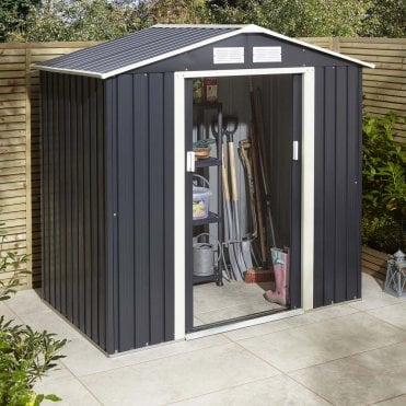 Trentvale 6' x 4' Metal Apex Shed Dark Grey