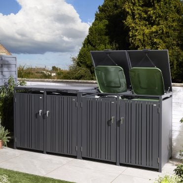 Wimbledon Quadruple Bin Store - Anthracite