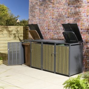 Wimbledon Quadruple Bin Store - Oak